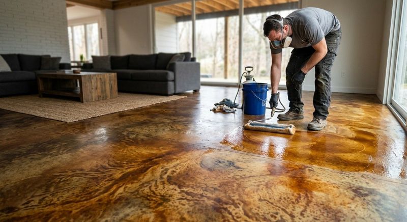 Cement Staining in Dallas, TX