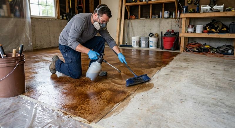 Tinted Concrete Installation in Dallas, TX